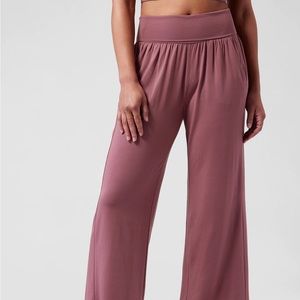 Athleta Studio Wide Leg Pant- Tawny Rose